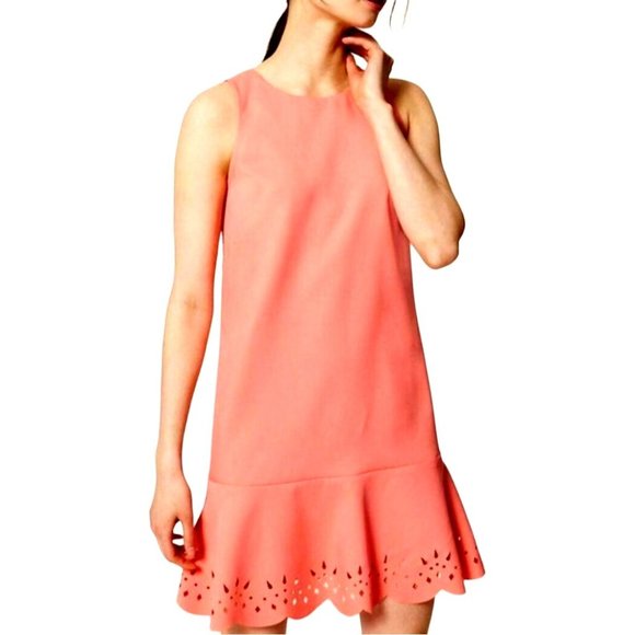 Ann Taylor LOFT Dresses & Skirts - Ann Taylor LOFT Polyester Rayon Coral/Salmon Pink Sleeveless Shift Dress Size 4